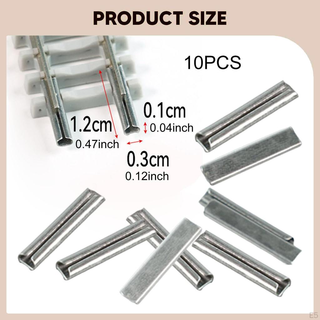 10 Pieces Model Train Rail Joiners Replace Missing Fishplates Track Connecting Replacement