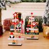 Christmas Wooden Charming Gnome And Snowman Decoration With Festive Lettering English