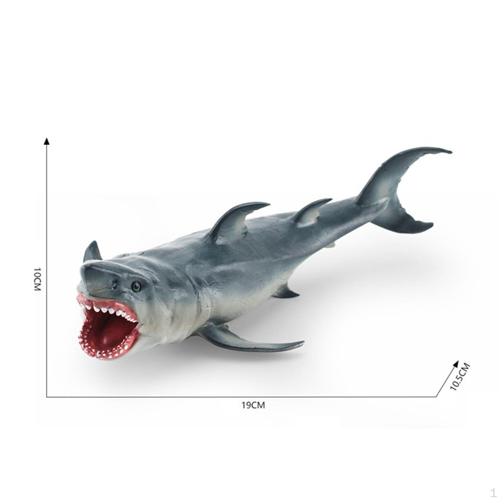 Great White Shark Figurine Learning Toy Party Favor Decorative Collectible Marine Creature Model