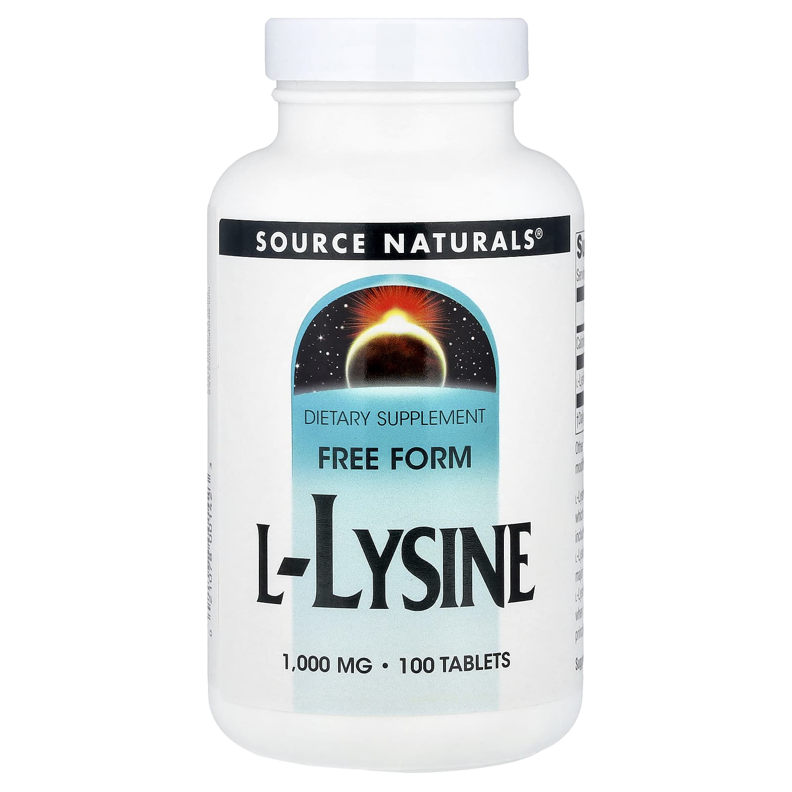 

L-Lysine, 1,000Mg, 100 Tablets