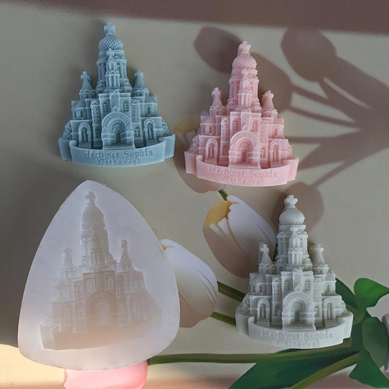 Castle Molds Resins Molds Church Silicone Moulds Baking Molds Decorations X3UC