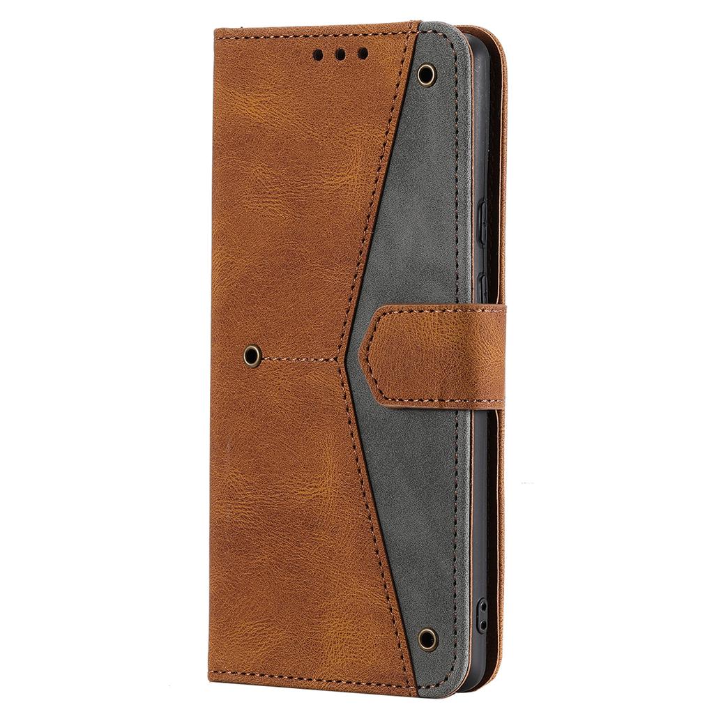 For Google Pixel 9 Pro XL Leather Case Splicing Stitching Wallet Stand Phone Cover with Strap