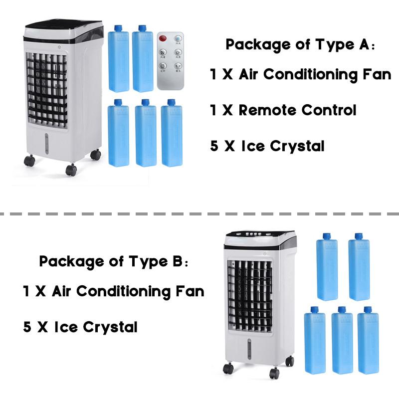 75W 15L 220V Portable Air Conditioner Conditioning Fan Humidifier Cooler Tank Cooling Timed 3 Fan Modes Cooling Fan Humidifier