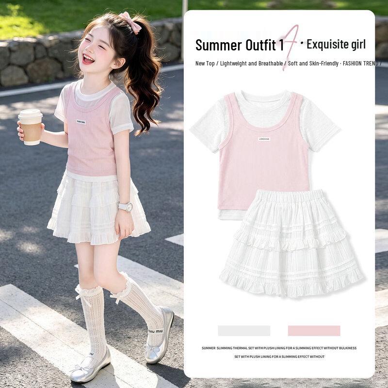 Moonkids Girls' Korean Style Summer Outfit Collection