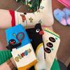 XH 4 par Damsockor Tecknad Höst Vinter Casual Andningsbara Mjuka Kawaii Flickor Sockor Pingviner Medellånga Sockor