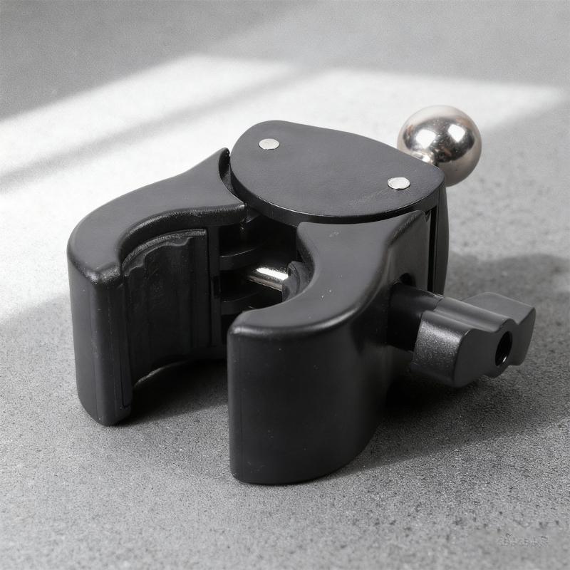 Heavy Duty Clamp Mount for Double Socket Arm Action Camera Bracket with 17.4mm Ball Head for Gadget Extension Arm