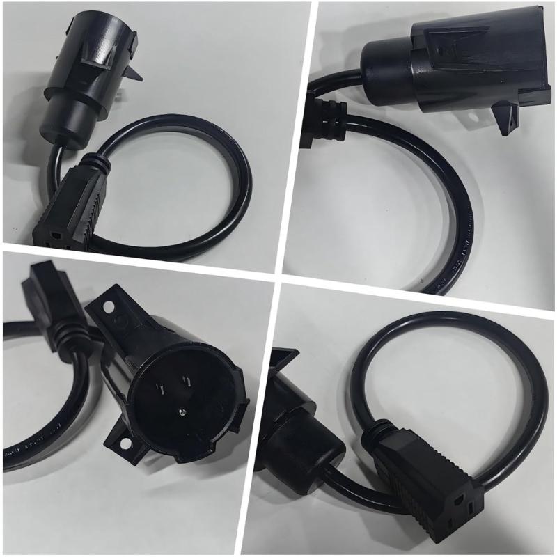 Golf Cart Charging Receptacle for Club Car Precedent 3 Pin Inlet 125V Replacement Port Assembly with Round Housing and Attached Lead Wire