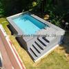 Acrylic Assembly Custom Size Fiberglass Swimming Pool for Villa and Homestay With Massage Floor