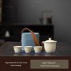 Portable Ceramic Tea Set: One Pot & Three Cups for Outdoor and Business Gifts