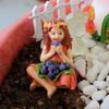 4pcs Resin Flower Fairy Plugin Set Cute Miniature Figurine Sculptures Fairy Elf Ornament  Bonsai