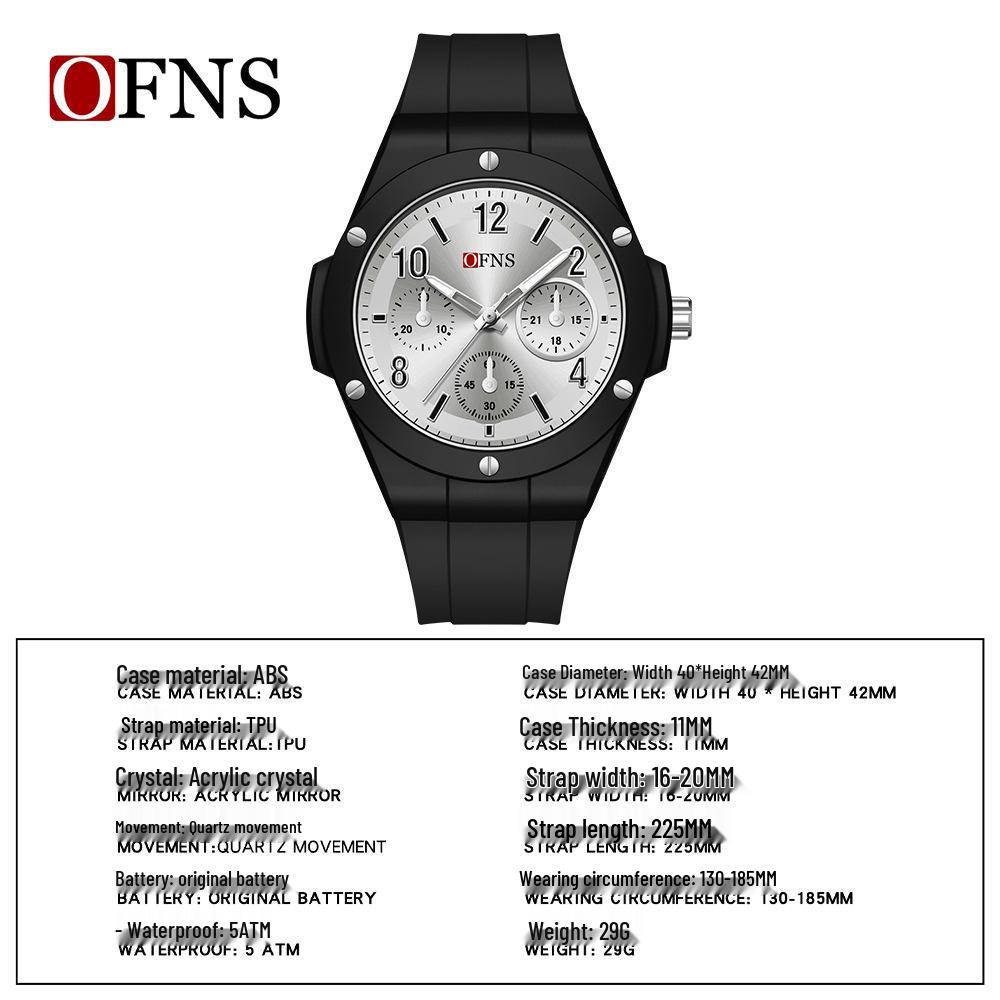 Oufanni Unisex High School Waterproof Quartz Watch for Students - Luminous, Ideal for Exams