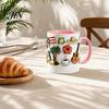 Home Office Coffee Mug Dominican Theme Mug, Ceramic Comfortable Grip Cup, Hot And Artistic Cold Drinks Safe for Use Drinking
