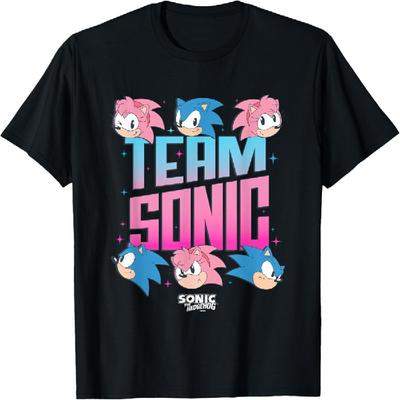 Sonic The Hedgehog Team Sonic Amy Rose Retro Logo T-Shirt