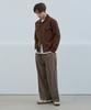 Nodu Collar Pocket Knit Jacket Cardigan [Brown]