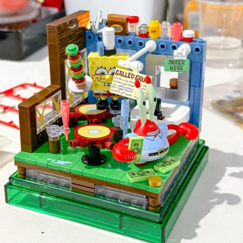 Area-X Spongebob Box Full Range Of Building Blocks Mr. Patrick Star Krabs Assembles Models Collects Decorations Toys Gifts