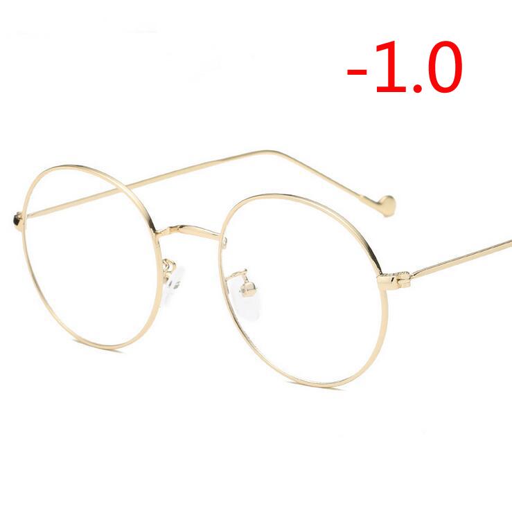 

Round Women Myopia Eyeglasses With Astigmatism Vintage Metal Oval Prescription Eyelasses With Cylinder 0 -1.0 -1.5 -2.0 To -6.0