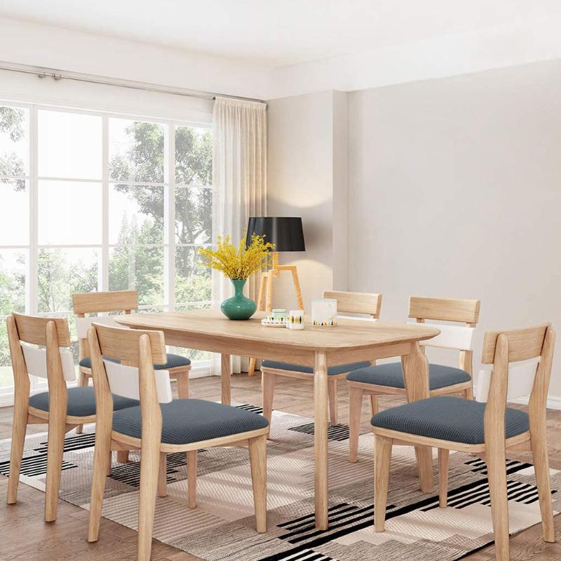 1/2/4/6ks Potahů na židle z polárního fleecu do jídelny Elastický potah na polštář Měkký potah sedáku Ochranný nábytek pro domácnost