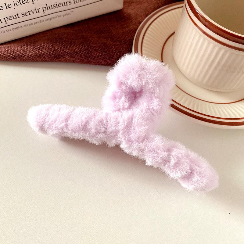 High-End Plush Shark Claw Hair Clip - 2025 Trendy Hair Accessory for Women