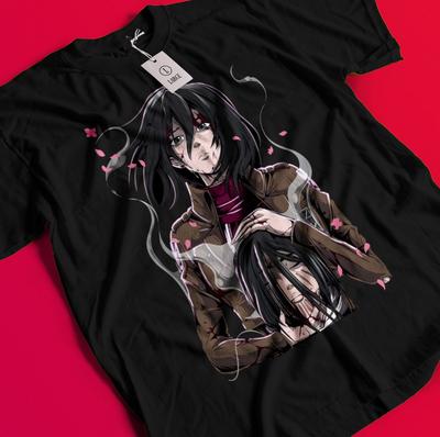 Maglietta Attack On Titan Eren Mikasa T-shirt Levi T-shirt AOT Erwin Hange Armin Tee BB710