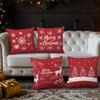 Red Christmas Pillowcases: Snowflakes, Merry Christmas, Deer & Trees - Festive Decor Sofa bed cushion cover,home decoration