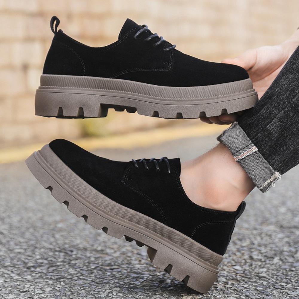 Low Top Boots Men's Platform Men's Shoes British Style Casual Shoes Versatile Tooling Shoes Man Ankle Boots