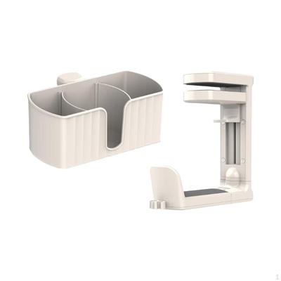 Desk Cup Holder Pen Detachable Clamp On Organizer for Table Under Headphone Hanger