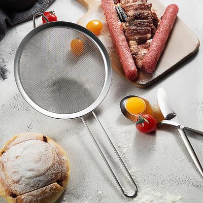 Stainless Steel Fine Mesh Strainer Set Multi-Size Kitchen Sifter for Flour Oil & Juice Long Handle Dishwasher Safe Versatile Sieve for Cooking Baking