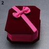 Bowknot Decor Necklace Ring Earrings Show Case Display Storage Jewelry Gift Box