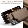 For iPhone 16 Phone Case CASEME C22 Leather Back Cover with RFID Blocking Card Slots