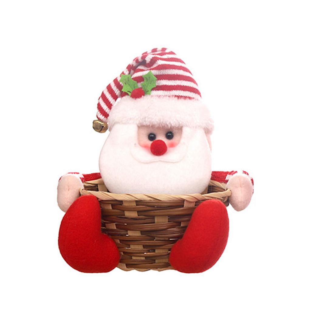 Christmas Gift Basket Hand-woven Candy Storage Box Fruits Storage Box Lightweight Storage Bag Exciting Gift for Children