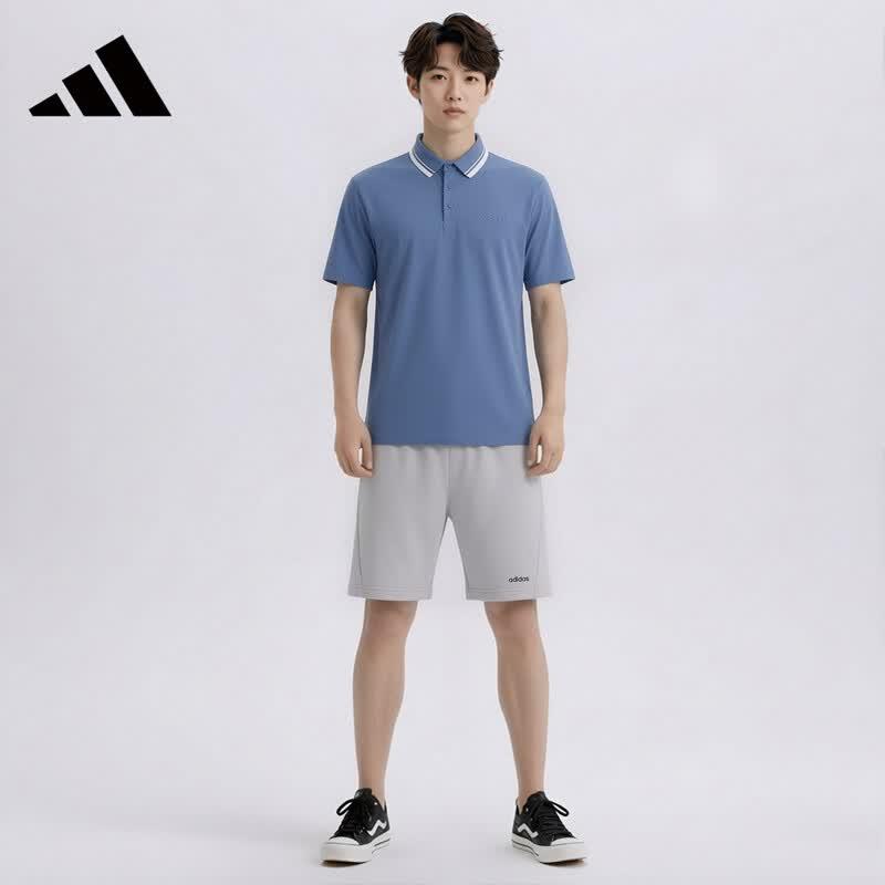 Мужская дышащая летняя рубашка-поло Adidas L