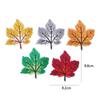 Stickers DIY Soft Colorful Embroidery Stickers Cloth Stickers Maple Leaf Sticker Patch Stickers