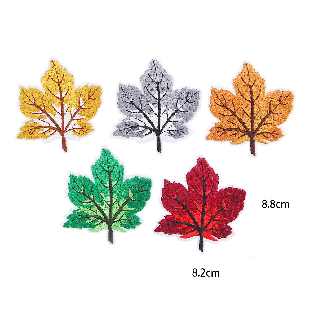 Stickers DIY Soft Colorful Embroidery Stickers Cloth Stickers Maple Leaf Sticker Patch Stickers