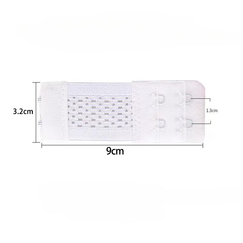 Set 2Rows 2Hooks Bra Extender for Women's Elastic Bra Extension Strap Hook Clasp Expander Adjustable Belt Buckle Underwear
