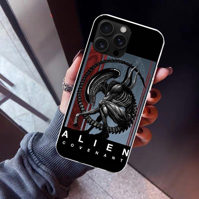 Cool A-Alien X-Xenomorph Phone Case For iPhone 17 Air 16 15 Pro Max 14 Plus 13 Mini 12 11 Cover 7 8 SE Silicone Shell Print Fund