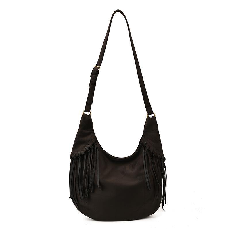 Borsa a Gnocchi da Donna con Nappe Opache 2025: Borsa a Spalla/Tracolla Retro di Grande Capacità per Autunno/Inverno