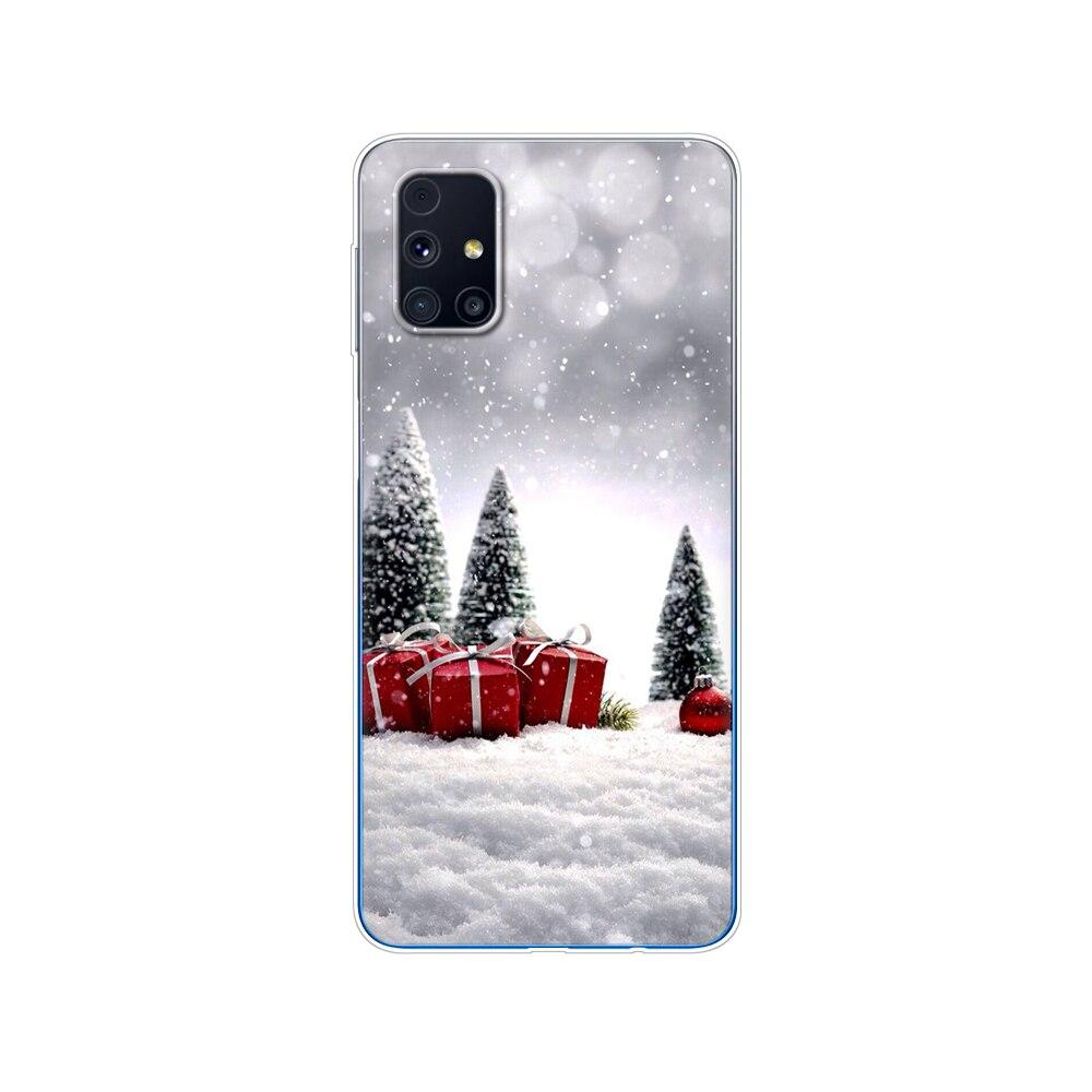Für Samsung M31s Hülle 6.5 Tpu Weiches Silikon Rückseite Handyhülle Für Galaxy M31S M 31S m317f m317 Funda Winter Schnee Weihnachten