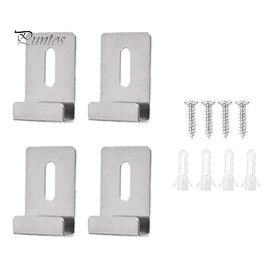 

Металлические зажимы для зеркал. Комплект зажимов для подвешивания зеркала с широким каналом. Нержавеющий прочный несущий настенный монтаж. Большие тяжелые фиксаторы. A серебряный