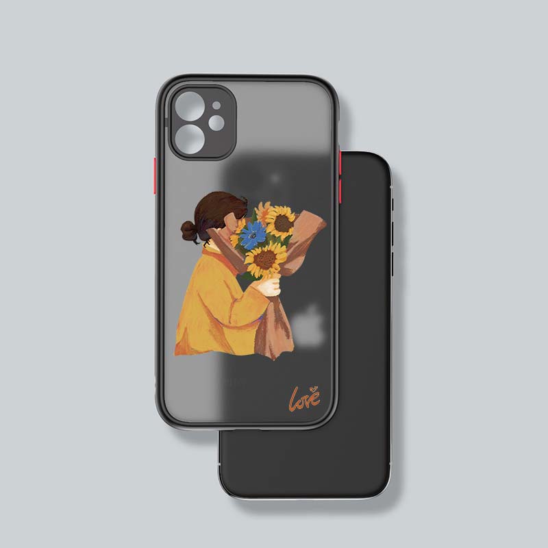 Husă de telefon drăguță fată băiat cuplu rațe pentru iPhone 14 13 12 11 Mini XS XR X Pro MAX 8 7 6 Plus husă TPU mată translucidă