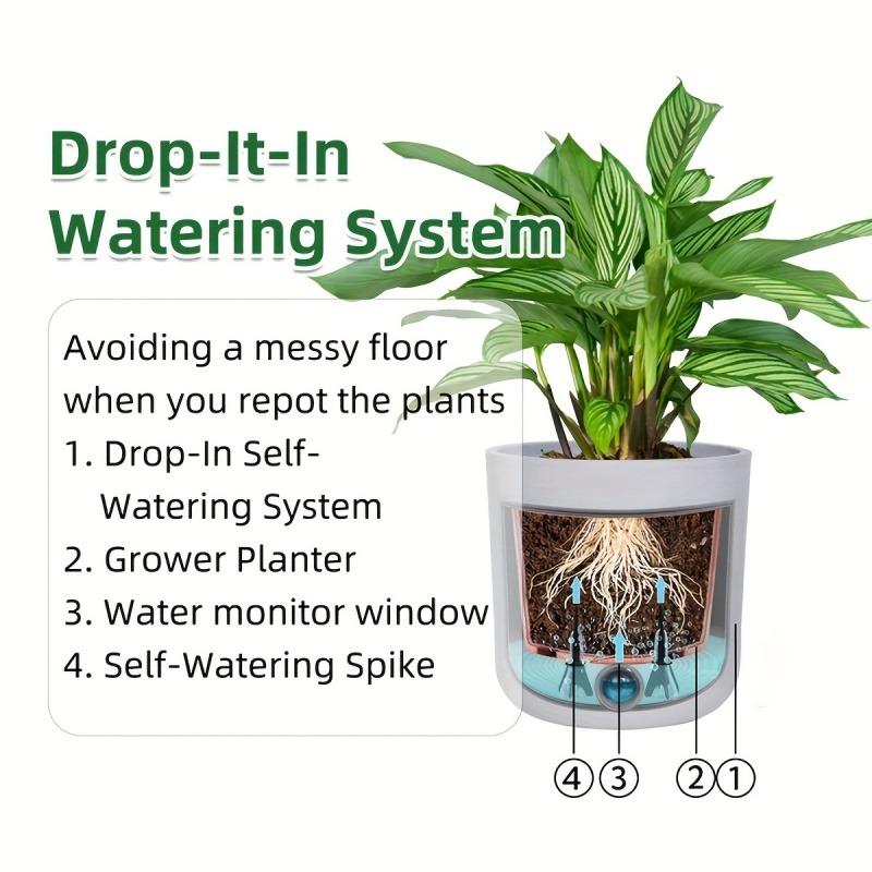 8/12Pcs Self-Watering Insert + Cotton Rope Set Automatic Watering Device for Plants