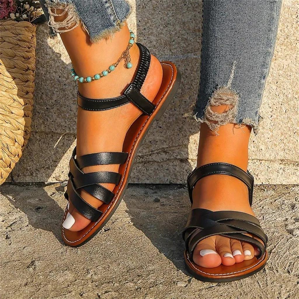 Modische Damen Sandalen Flacher Boden Modische Schuhe Atmungsaktiv Leicht Nicht Damen Flip Flops