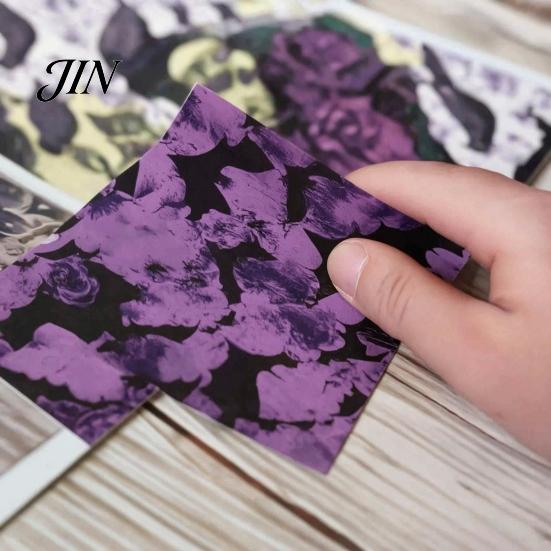 Thick Scrapbook Paper 12 Sheets Purple Gothic Halloween Paper, Double Sided Decorative Craft Holiday Themed for Card Making, Origami, DIY Projects,