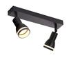 Ceiling Spotlight - NETTLIFE - Black Nettlife Ceiling Spotlight - 2 X GU10 - Aluminum - Swiveling Head