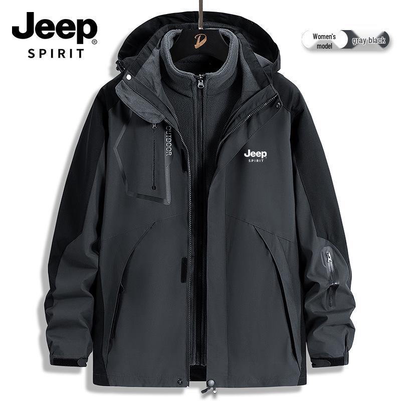 

Men s 2025 Autumn/Winter 3-in-1 Windproof Outdoor Jacket 2XL