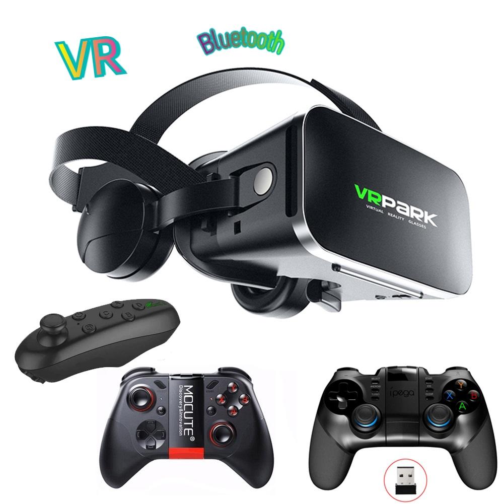 Virtual Reality VR Glasses, 3D Headset, Bluetooth, Smartphone Helmet, Anti-Blue Light Lenses
