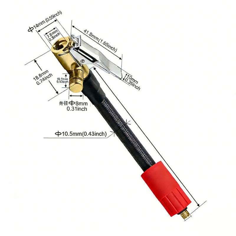 Car Tire Inflator Hose Inflatable Air Pumps Extension Tube Adapter Twist Tyre Connection Locking Air Chuck