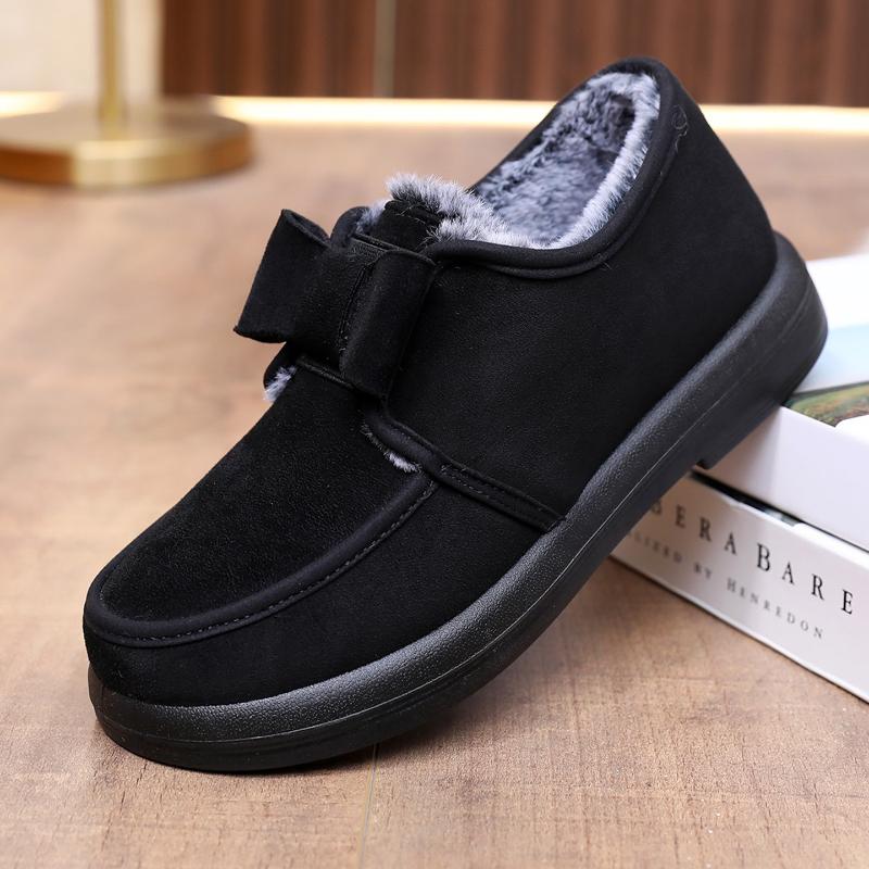 Women's Winter Thickened Fleece Lined Casual Snow Boots Comfortable Cotton Shoes Mom Shoes Warm Flat Cosy Footwear for Daily Use