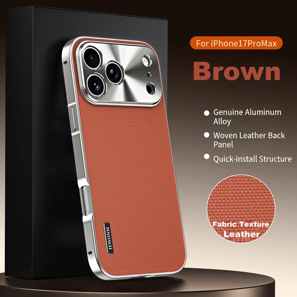 Θήκη Προστασίας Κάμερας από Μεταλλικό Μαγνητικό Υλικό Πολυτελείας για iPhone 17 Pro Max Με Τεχνολογικό Πλεκτό Ύφασμα Για Magsafe Ασύρματη Φόρτιση Κάλυμμα Κινητού