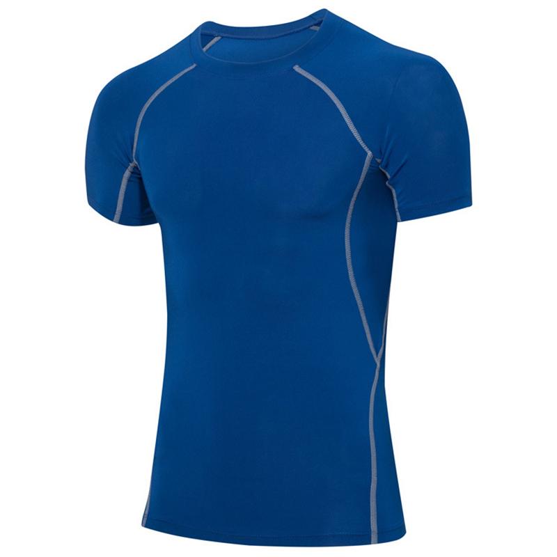 IELGY Fitness Quick-drying Running Stretch Multi-color Optional Black Tight Training Short-sleeved T-shirt Men