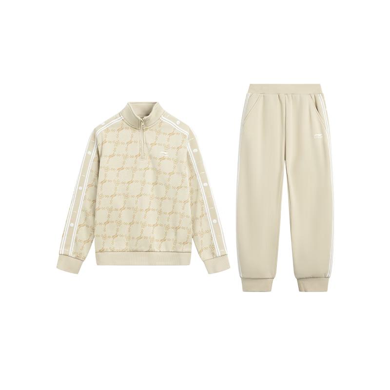 Li-Ning Boys' Fleece Lined Pullover Sportswear Set